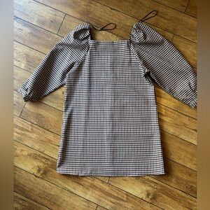 Zara Red and Black Checkered Dress